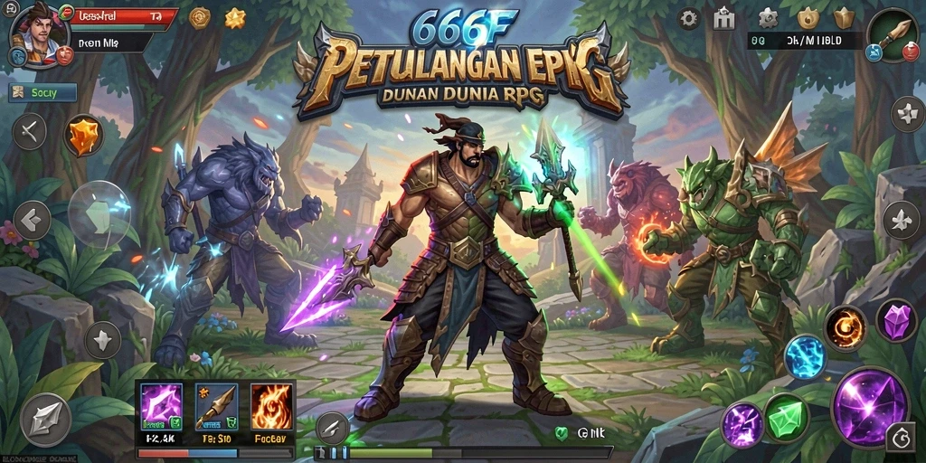 Tampilan gameplay RPG yang mendebarkan di 666F.