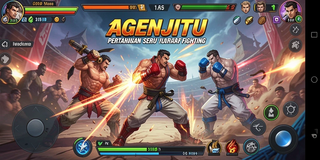 Tampilan mendebarkan saat pertarungan di AGENJITU dengan grafik yang menawan.