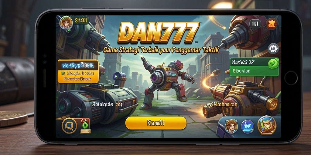 Screenshot utama DAN777 yang menampilkan gameplay strategi yang intens.