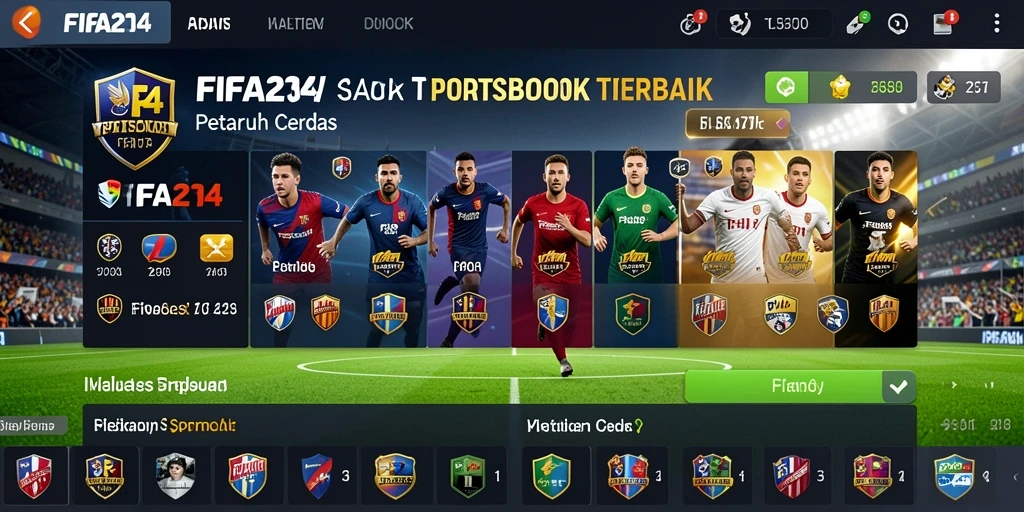 Screenshot aplikasi FIFA234 menampilkan antarmuka taruhan yang menarik.