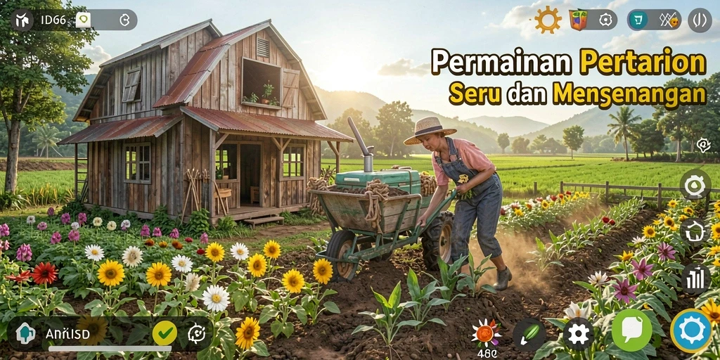 Gameplay ID66 yang seru dengan elemen Farming yang menarik.
