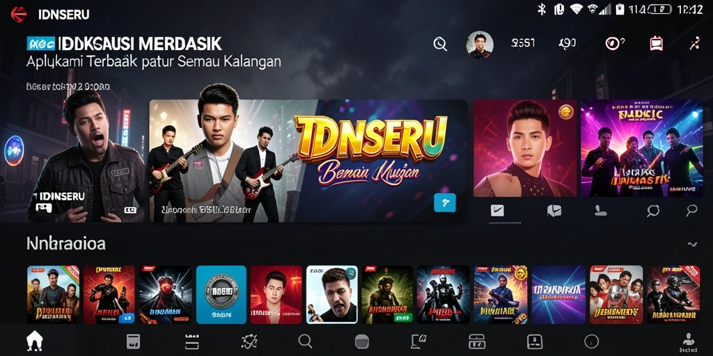 Screenshot IDNSERU menampilkan pengguna menikmati pengalaman musik interaktif.