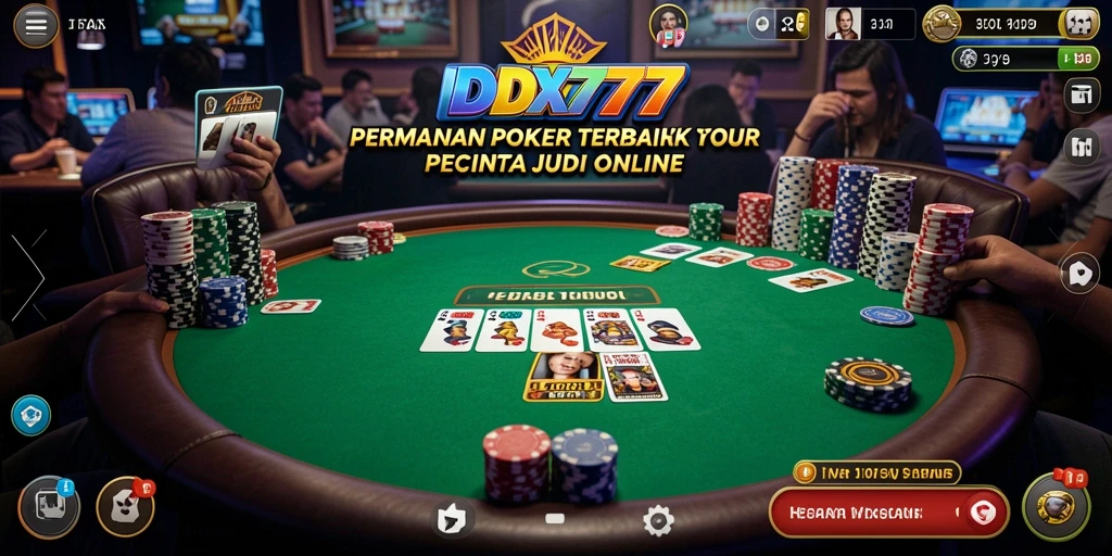 Tampilan gameplay seru di aplikasi Poker IDX777.