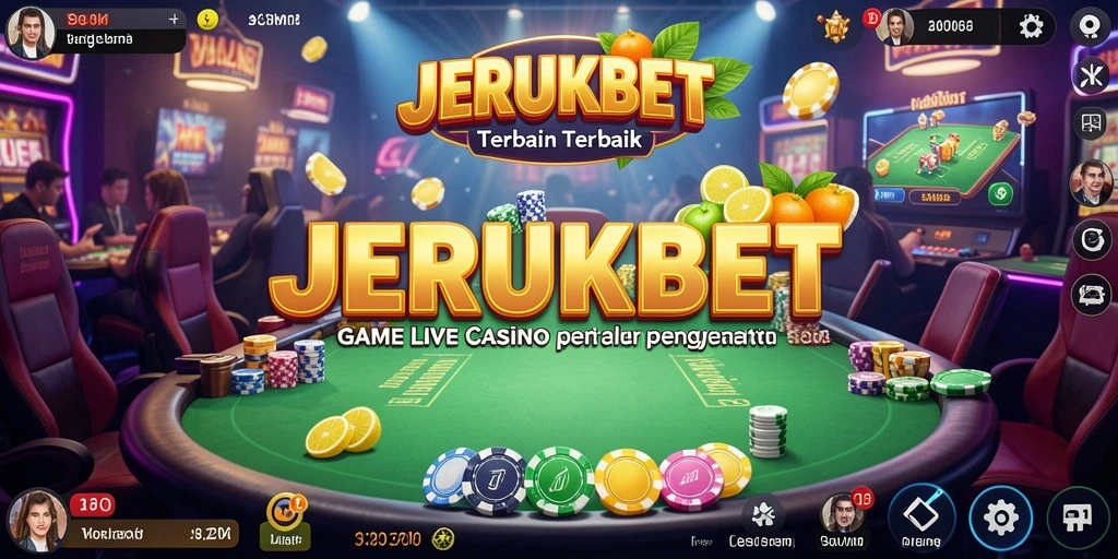 Tampilan gameplay seru di JERUKBET dengan dealer live yang interaktif.