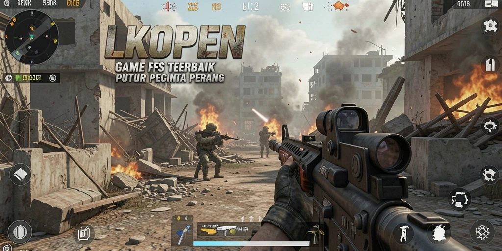Tampilan action gameplay LKOPEN yang mendebarkan dan realistis.