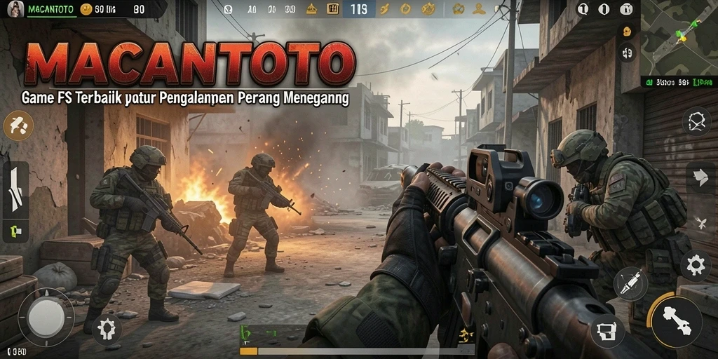 Screenshot gameplay <strong>MACANTOTO</strong> menunjukkan aksi tembak-menembak yang mendebarkan.