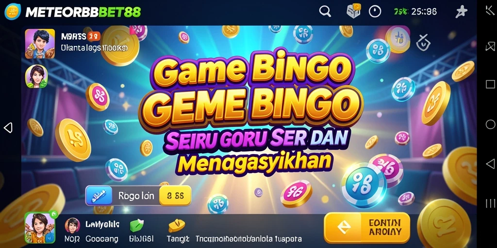 Tampilan screenshot utama METEORBET88 yang menunjukkan antusiasme saat bermain Bingo.