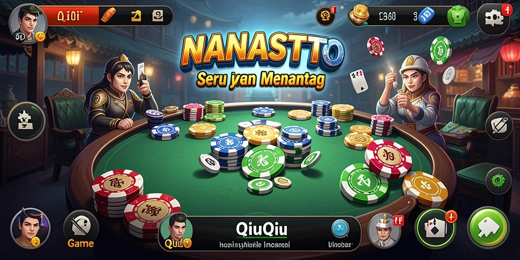 Tampilan menarik gameplay QiuQiu di NANASTOTO.