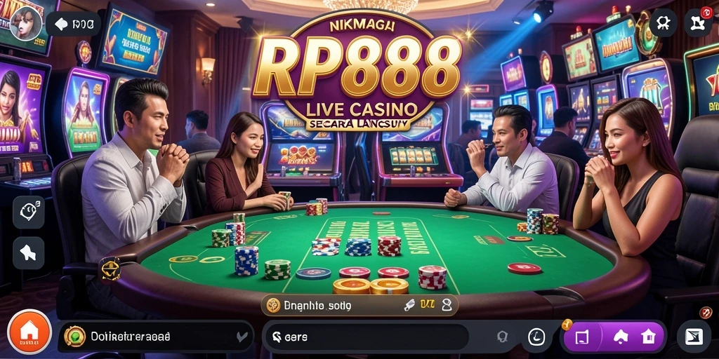 Tampilan menarik dari permainan Live Casino di RP888.
