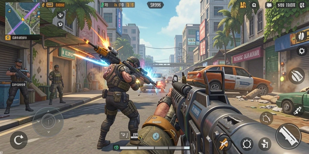 Gameplay intens SR996 dengan grafis yang mengesankan.