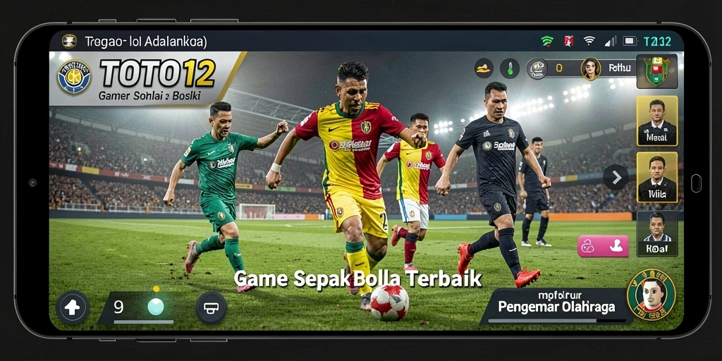 Gameplay seru dalam TOTO12 yang menunjukkan aksi sepak bola nyata.