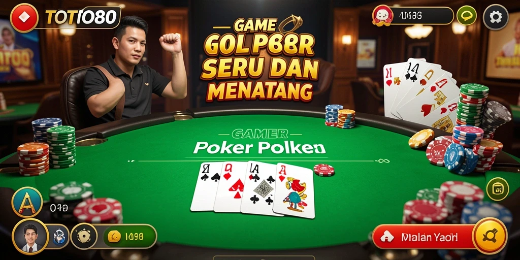 Screenshot gameplay TOTO80 yang menunjukkan suasana meja poker.