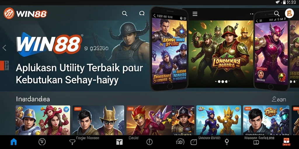 Tampilan aplikasi WIN88 yang modern dan user-friendly.